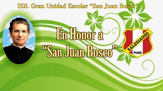 Invitación en Honor a SAN JUAN BOSCO